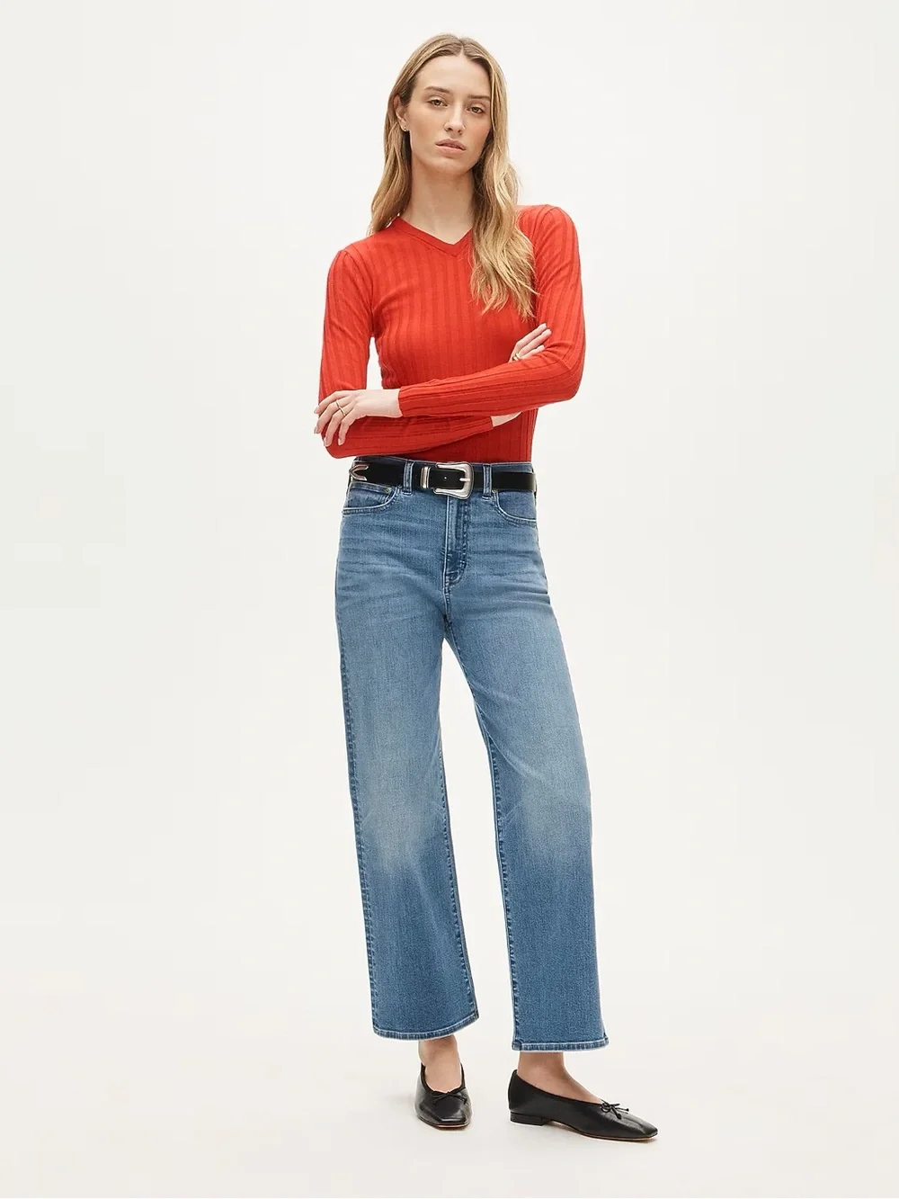 J.Crew Slim-wide jean in super-stretch in cobalt wash